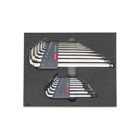 Holex Torx and Hex L-Wrench Sets in Heavy Duty Foam, 17 Pc 953147 17